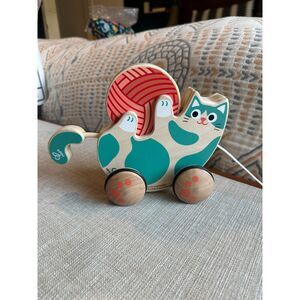 Hape Wooden Cat and Yarn Pull Toy